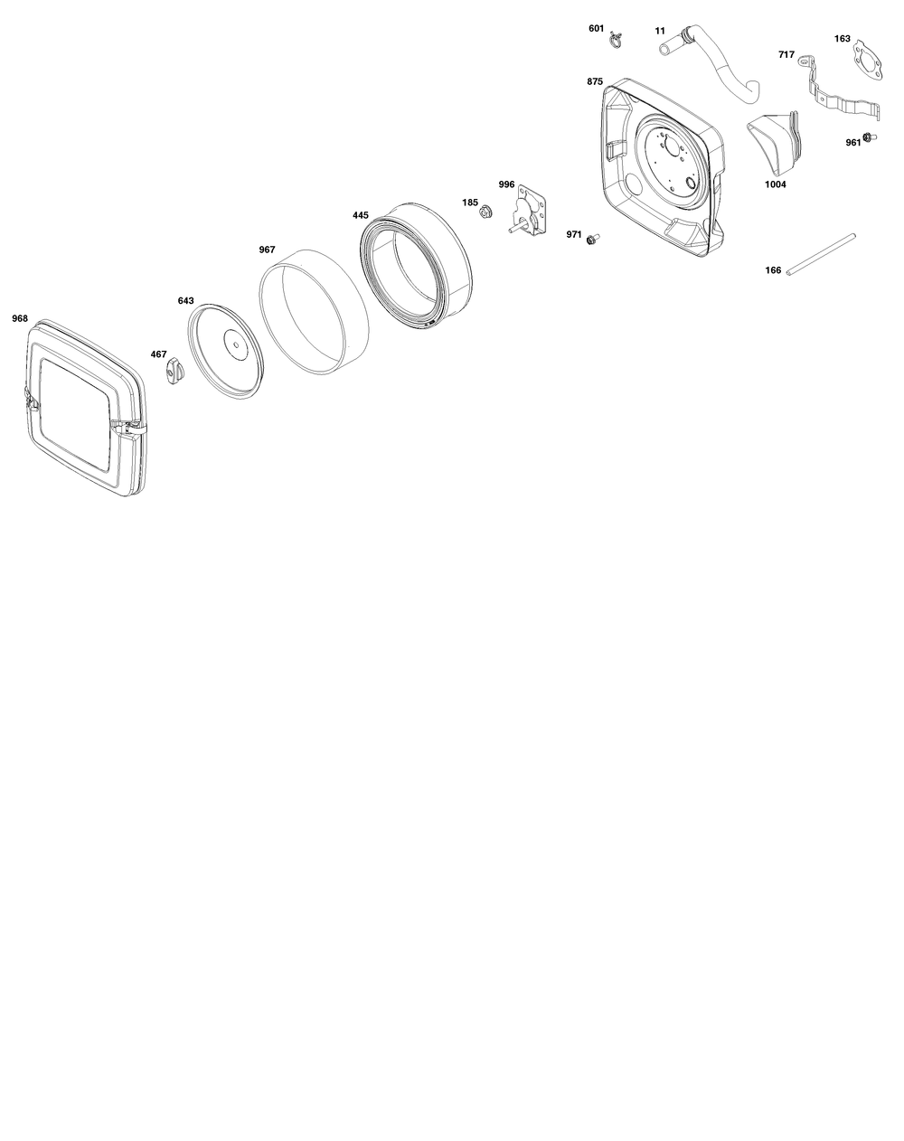 Air Cleaner Group Diagram and Parts List for 356777-0145-B5 200000 - 399999 Briggs and Stratton Engine
